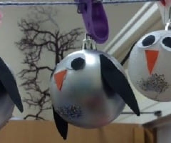 Class 1 Christmas penguin baubles