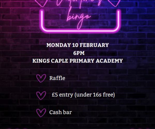 Valentines Musical Bingo 2025